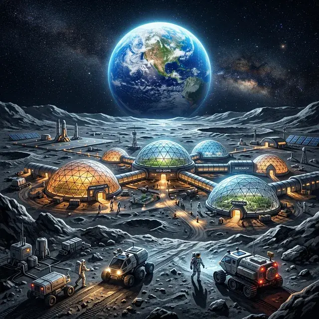 O Estabelecimento da Primeira Base Lunar Permanente Internacional